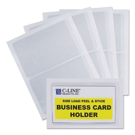 adhesive business card holder pouch.